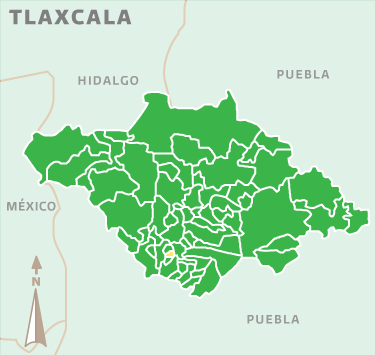 Localización Geográfica de Huactzinco en Tlaxcala