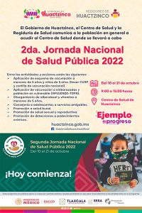 Llega a Huactzinco la Segunda Jornada Nacional de Salud 2022