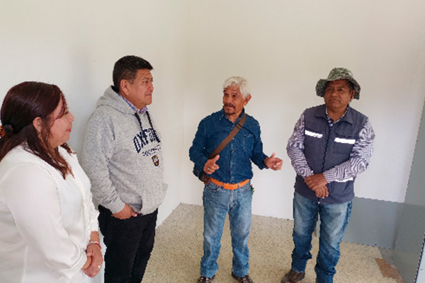 Supervisa alcalde de Huactzinco últimos detalles de la planta tratadora de aguas residuales en Huactzinco