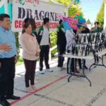Entrega Josué Guzmán instrumentos para banda de Guerra a Técnica 42 y CeCyte de Huactzinco