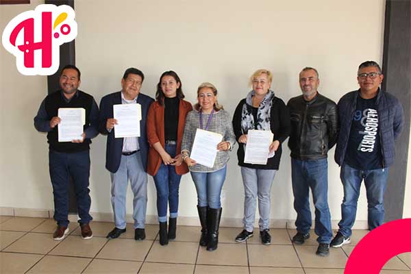 Huactzinco firma convenio on la Unidad de Servicios Educativos del Estado de Tlaxcala