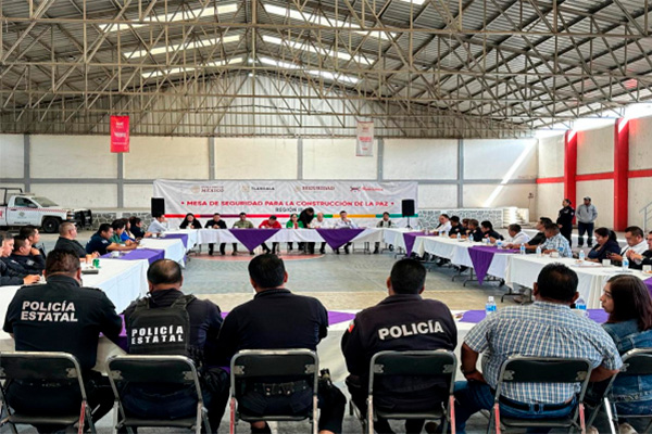 Huactzinco fue sede de la reunión de la Mesa de Seguridad para la Construcción de la Paz